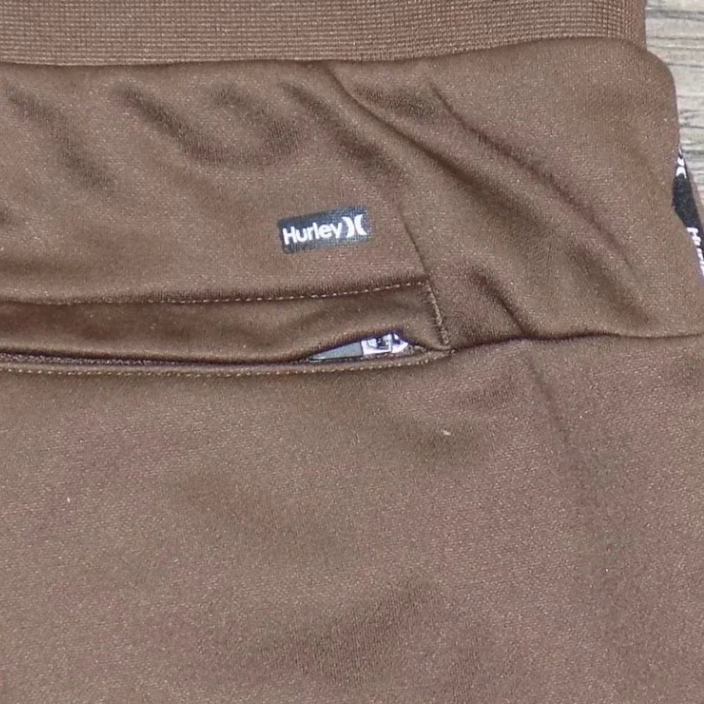 Hurley Joggers Mens Large Brown Tapered Athletic Sweatpants
